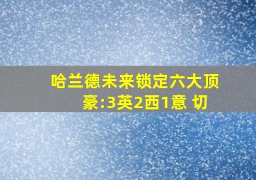 哈兰德未来锁定六大顶豪:3英2西1意 切